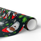 Black Santa Claus Wrapping Paper Rolls