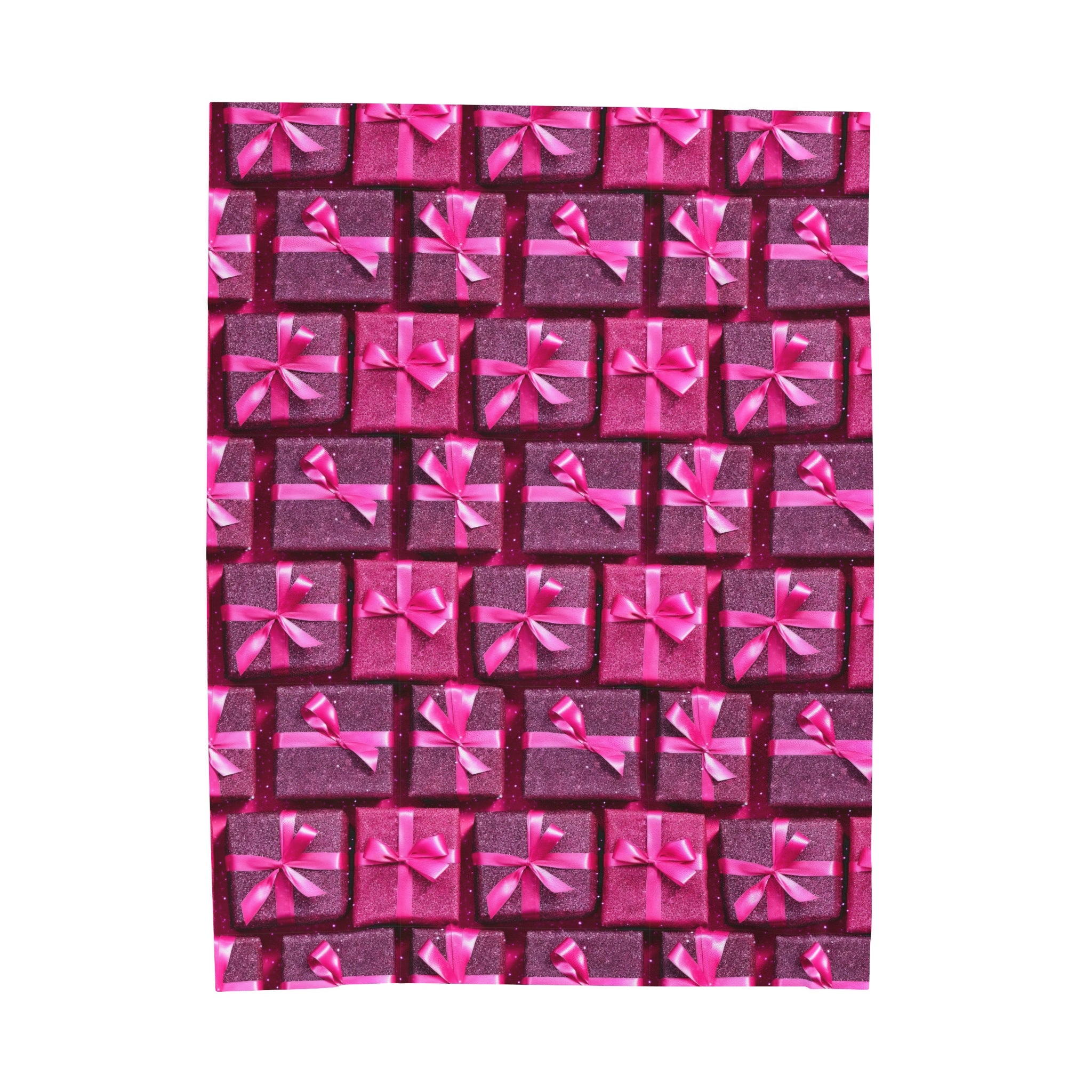 Velveteen Plush Blanket | Pink Glitter Christmas Presents from The Curated Goose