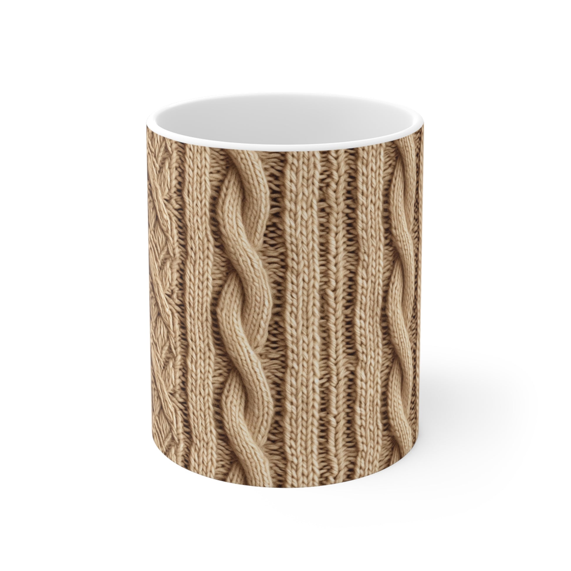 Coffee Mug | Cozy Cable Knit Coffee Mug from The Curated Goose