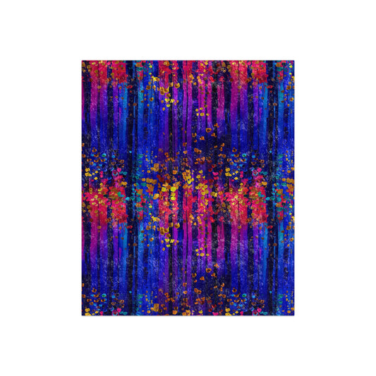 Crushed Velvet Blanket | Colorful Abstract Art