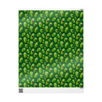 Cartoon Pickle Wrapping Paper: Quirky Green Gift Wrap