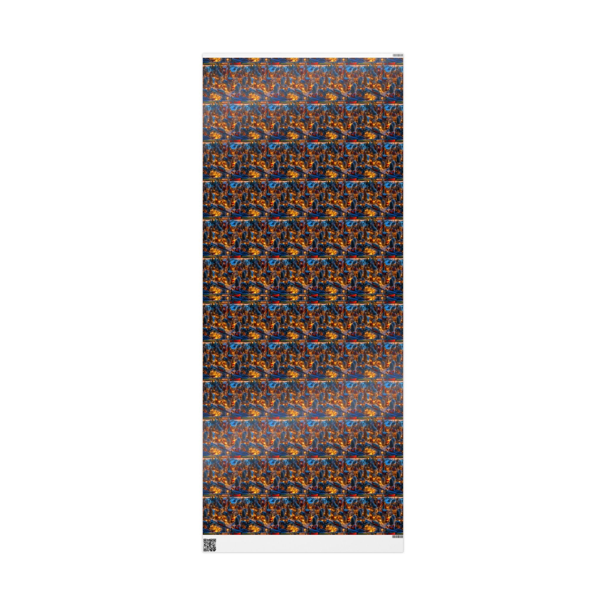 Train Town Christmas Wrapping Paper Roll — Festive Gift Wrap