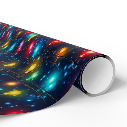 Secular Holiday Lights Wrapping Paper Rolls | Trendy Christmas Gift Wrap