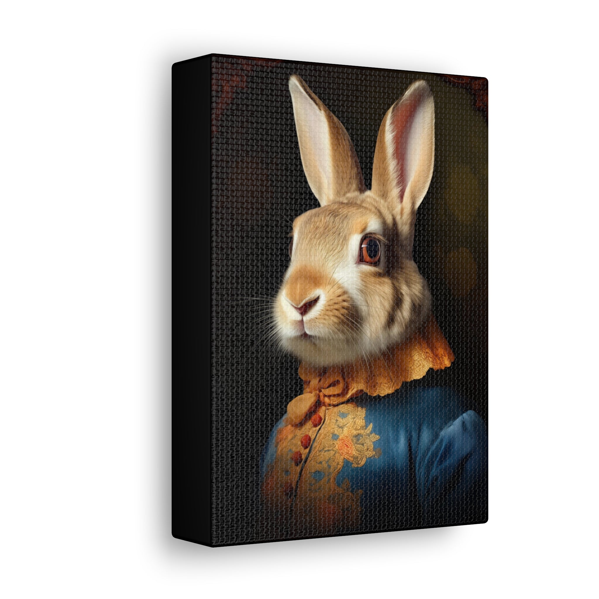 Majestic Royal Bunny Portrait - Whimsical Rabbit Art on Canvas for Home Decor from The Curated Goose