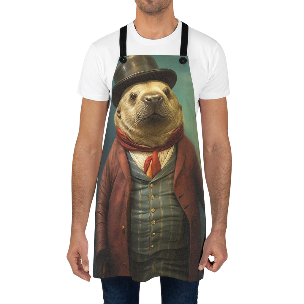 Victorian Sea Lion Apron – Adjustable Kitchen Apron, Great Gift for Mom