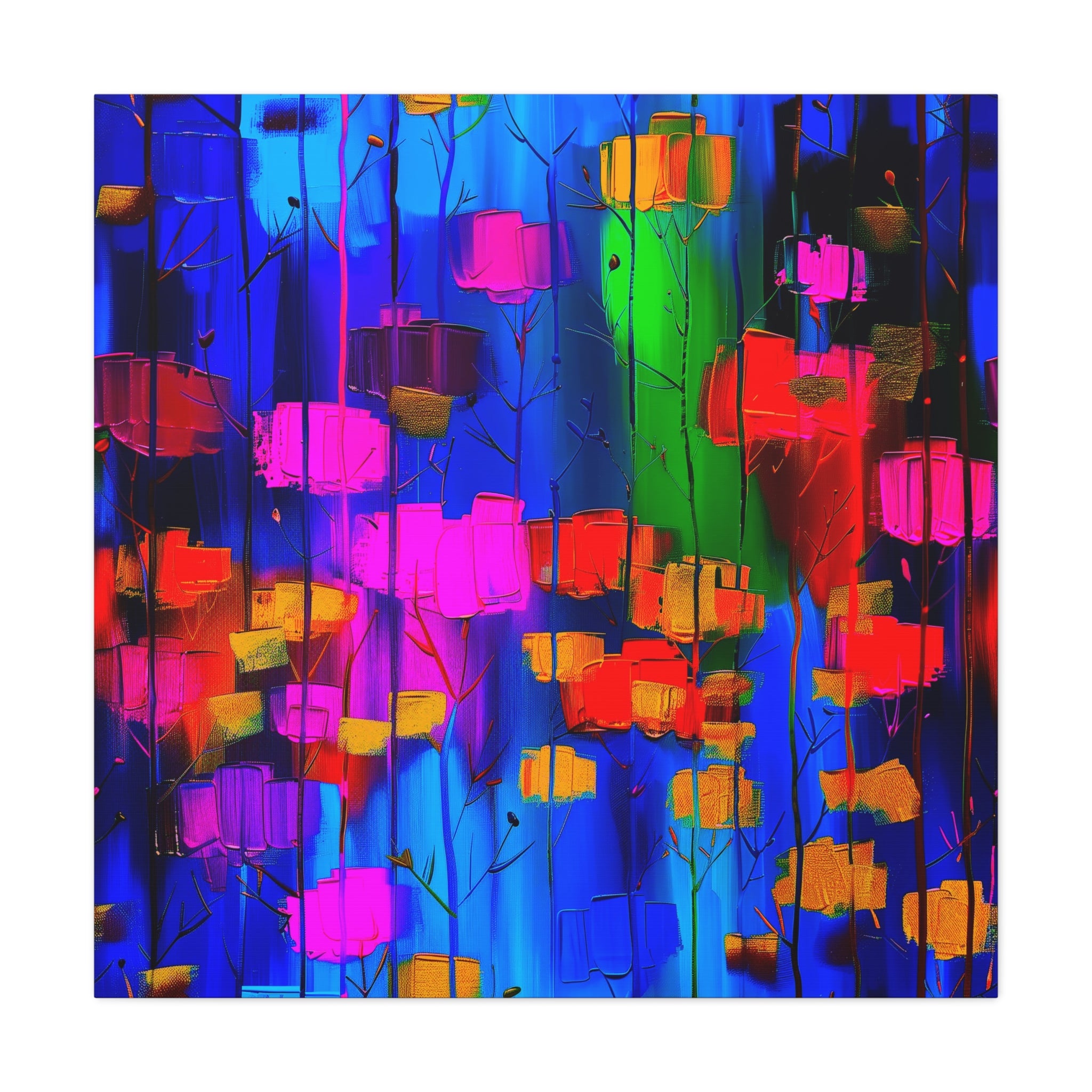 Abstract Canvas Art | Colorful Modern Lanterns