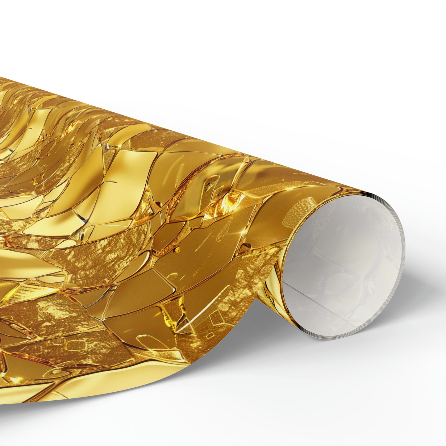 Shattered Gold Glass Wrapping Paper Rolls | Anniversary Wedding Gift Wrap from The Curated Goose