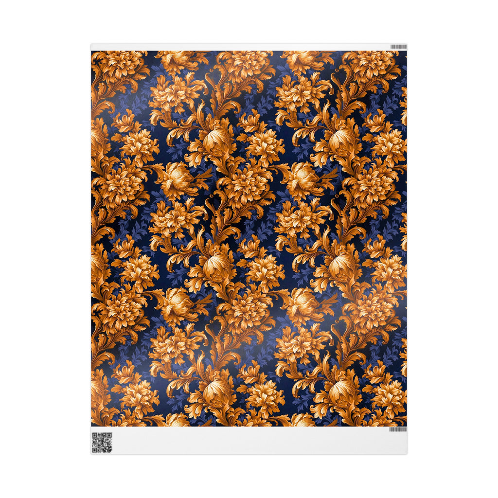 Baroque Floral Pattern Wrapping Paper Rolls