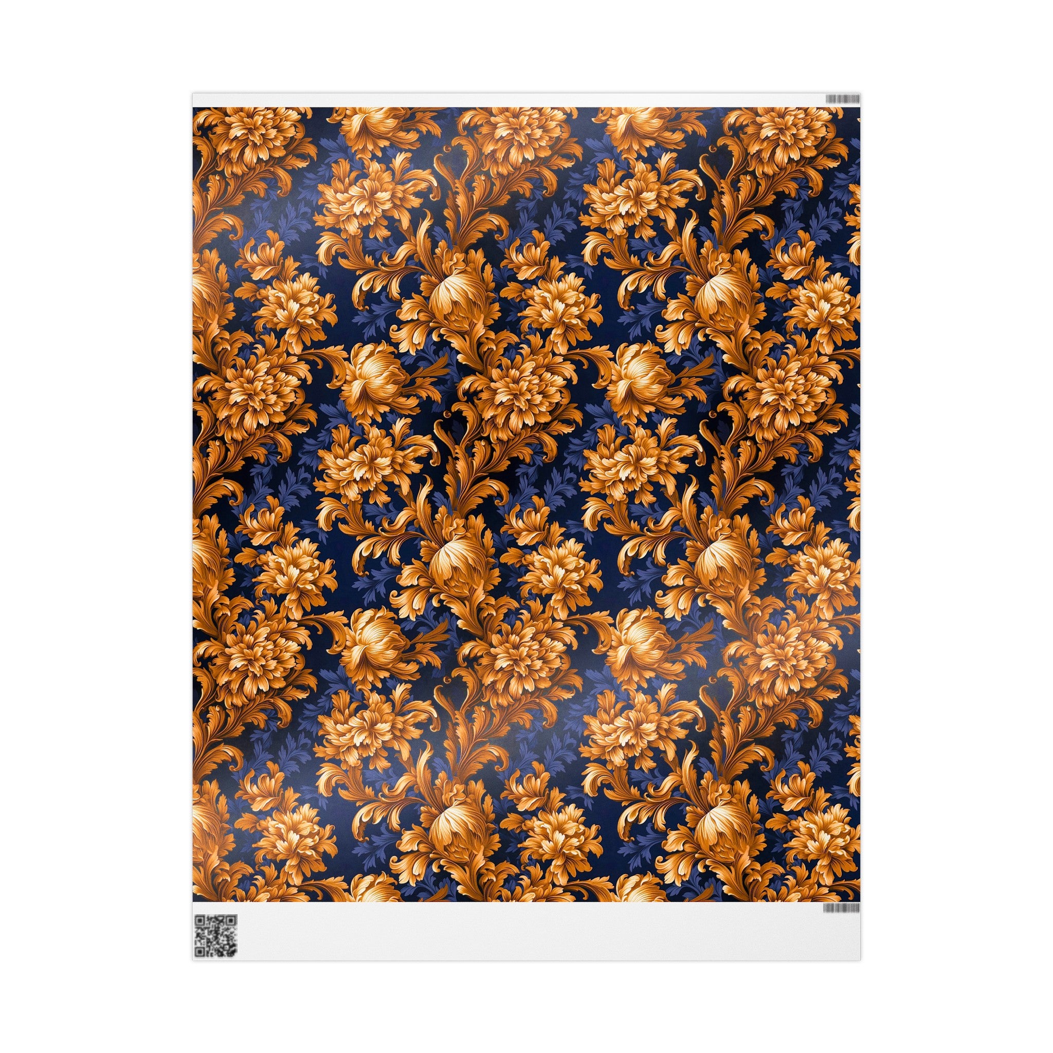 Baroque Floral Pattern Wrapping Paper Rolls