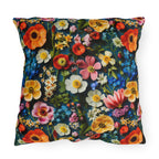 Outdoor Pillow | Colorful Wildflowers Floral Throw Pillow from The Curated Goose