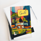 Custom Name Mid-Century Modern Hardcover Journal | Personalized Trendy 1960s Decor | Colorful Diary