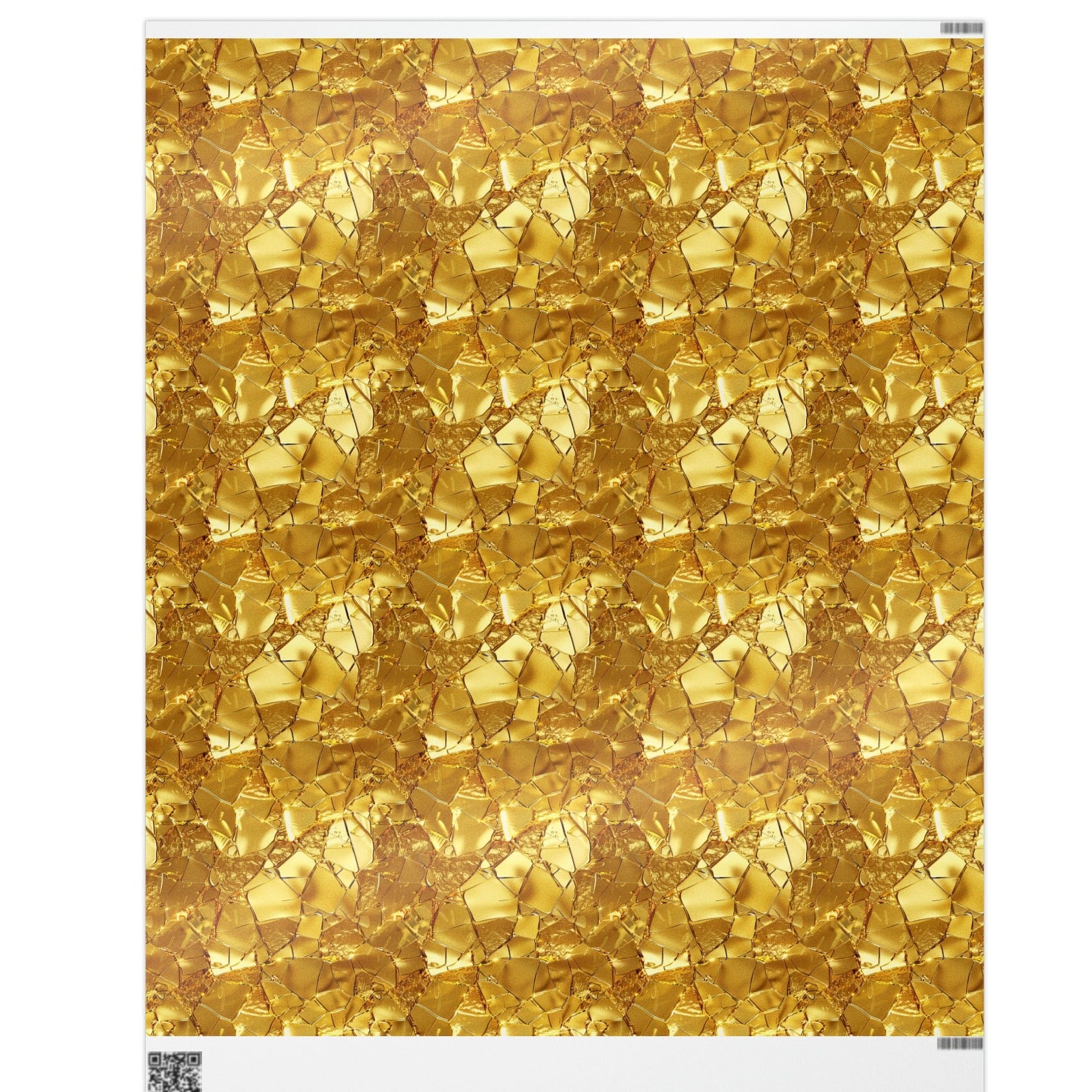 Shattered Gold Glass Wrapping Paper Rolls | Anniversary Wedding Gift Wrap from The Curated Goose