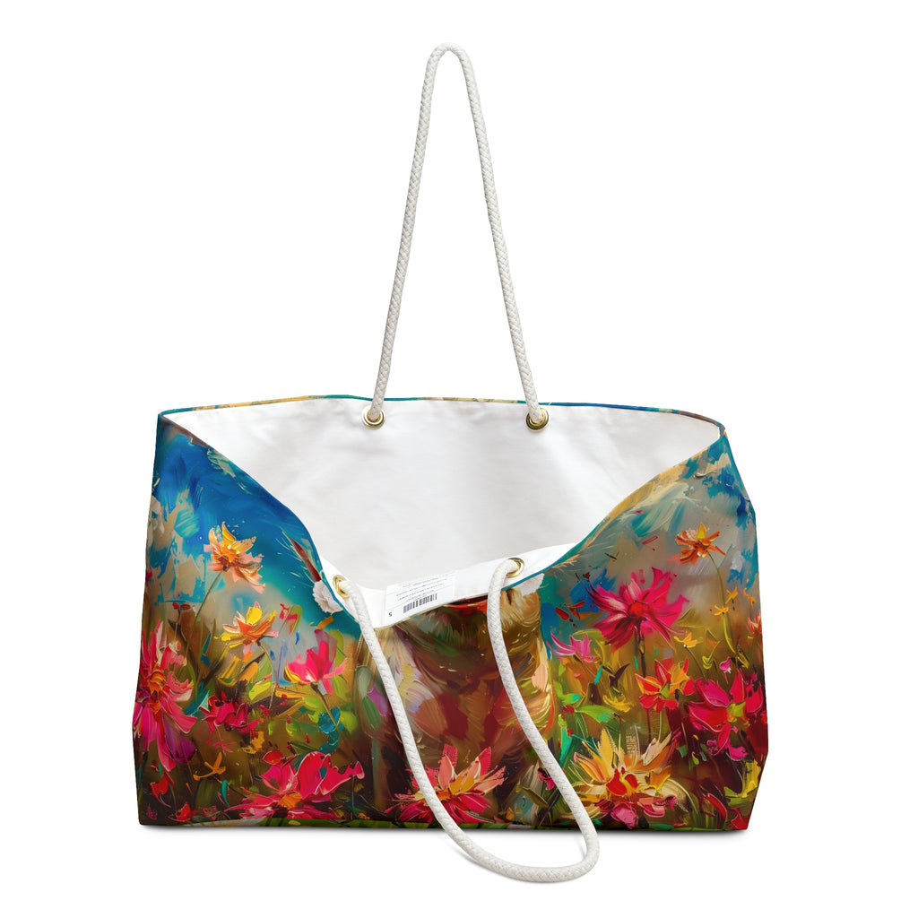 Spring Pig Shopper Bag: Floral Sunshine Weekender