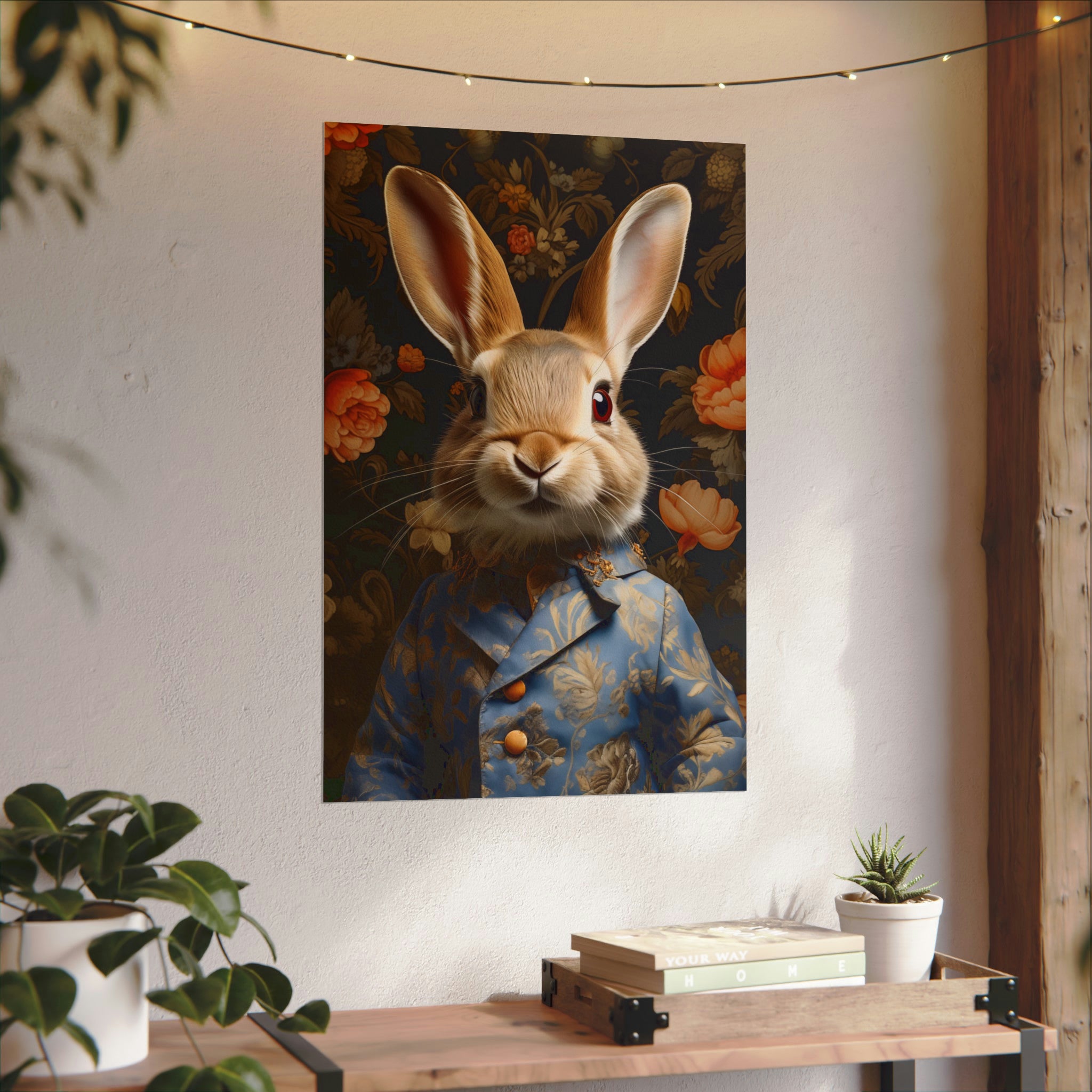 Victorian Rabbit Portrait in Suit | Victorian Wedding Party Collection from The Curated Goose