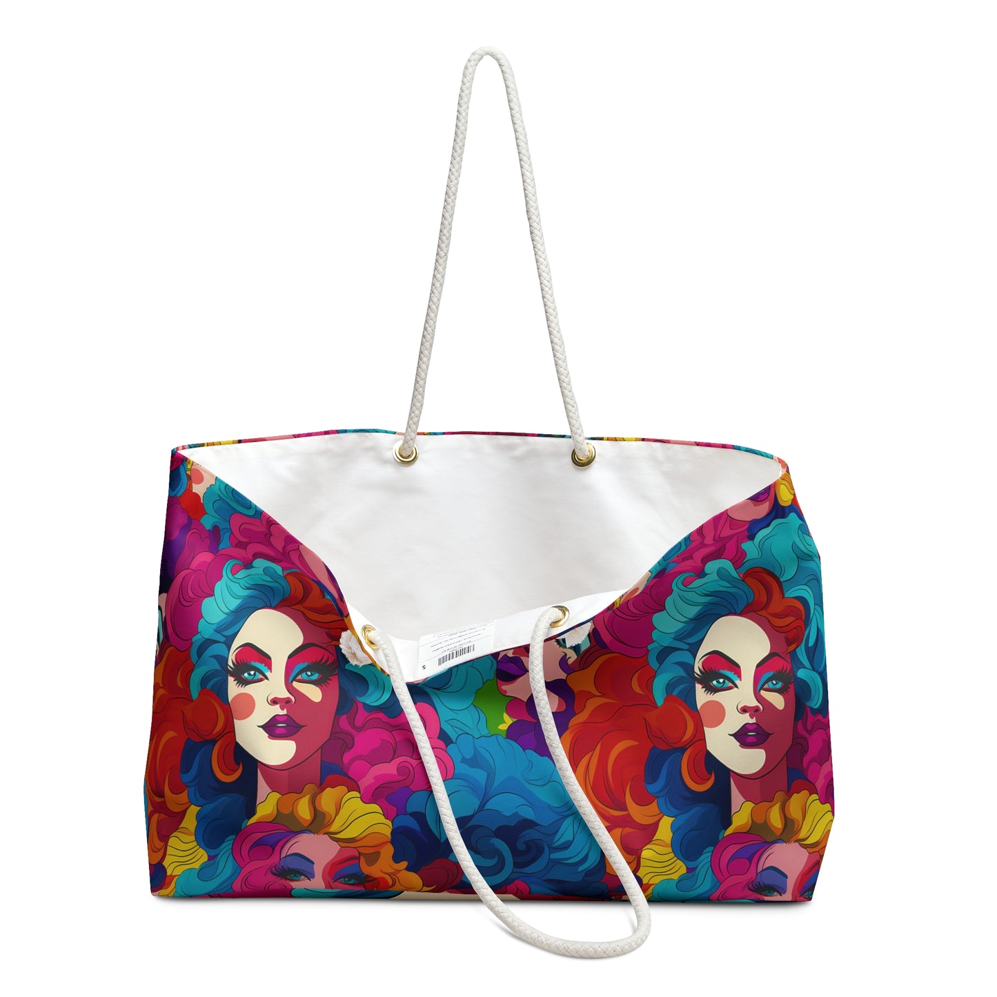 Psychedelic Diva Deluxe Tote Bag – Bold, Colorful, and Perfect for the Free-Spirited!