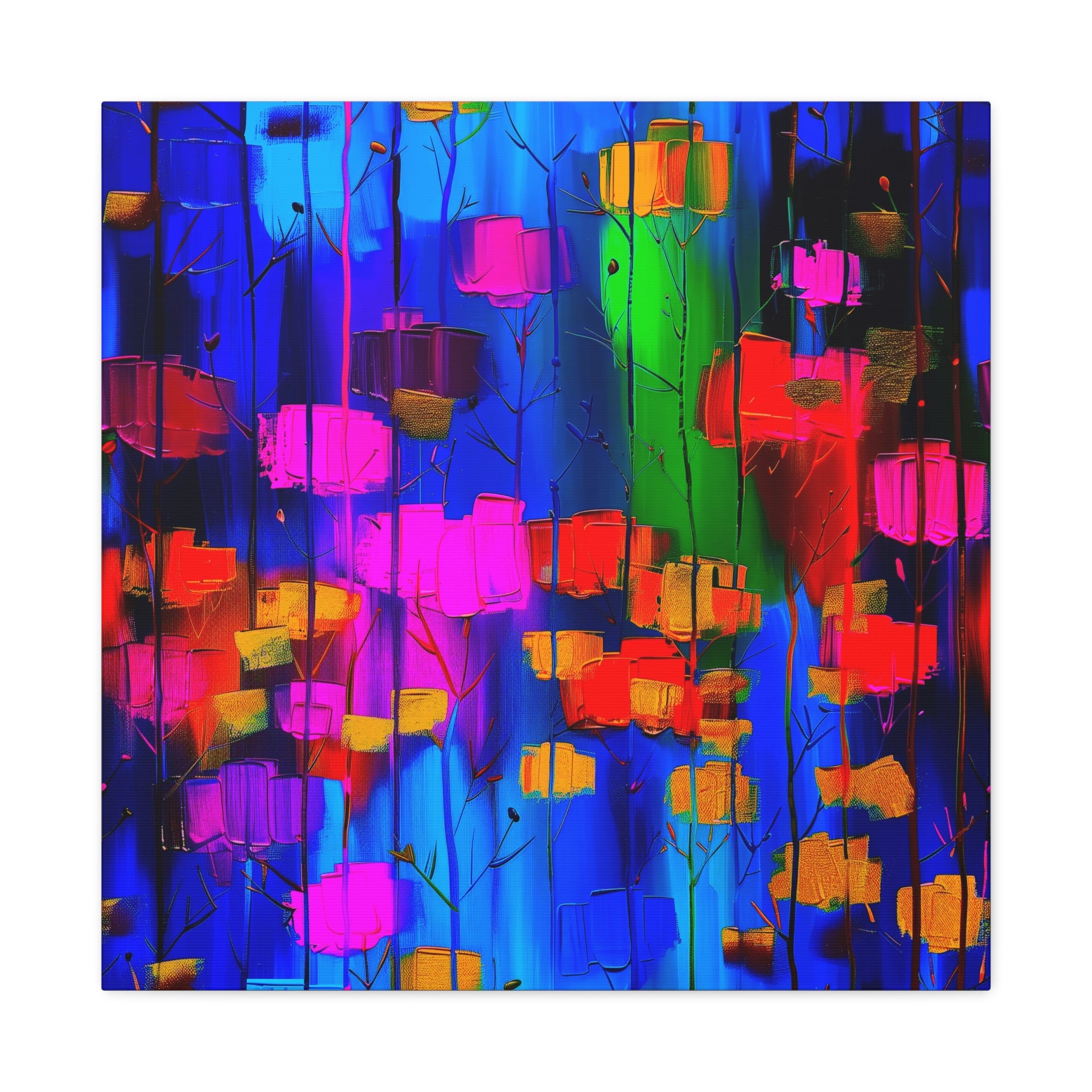 Abstract Canvas Art | Colorful Modern Lanterns