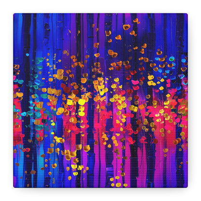 Vibrant Abstract Canvas Art, Stretched Wall Decor, Modern Home Artwork, Colorful Contemporary Print, Perfect Gift for Art Lovers