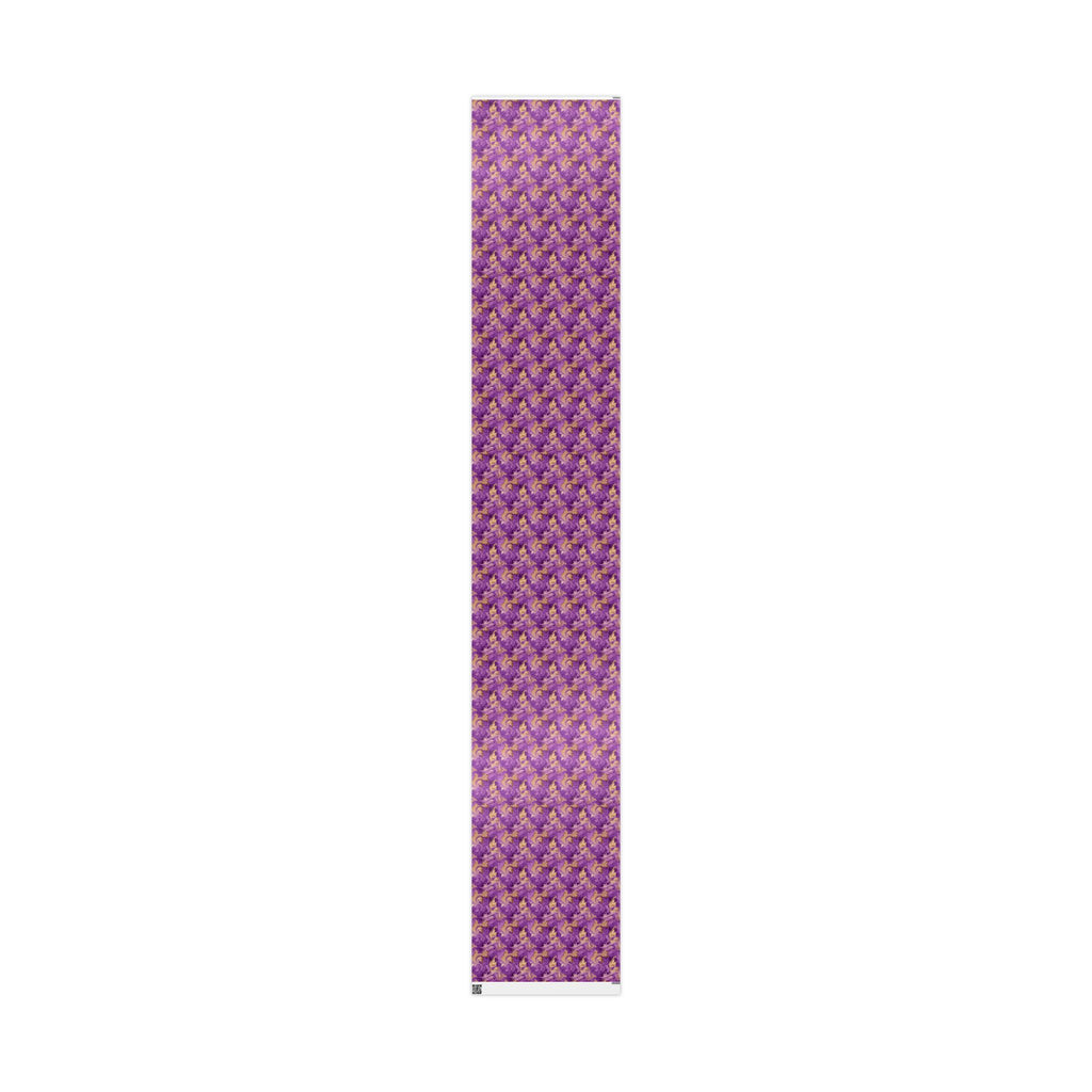 Watercolor Gift Wrap: Purple & Gold Floral, Luxurious 90-gsm Paper