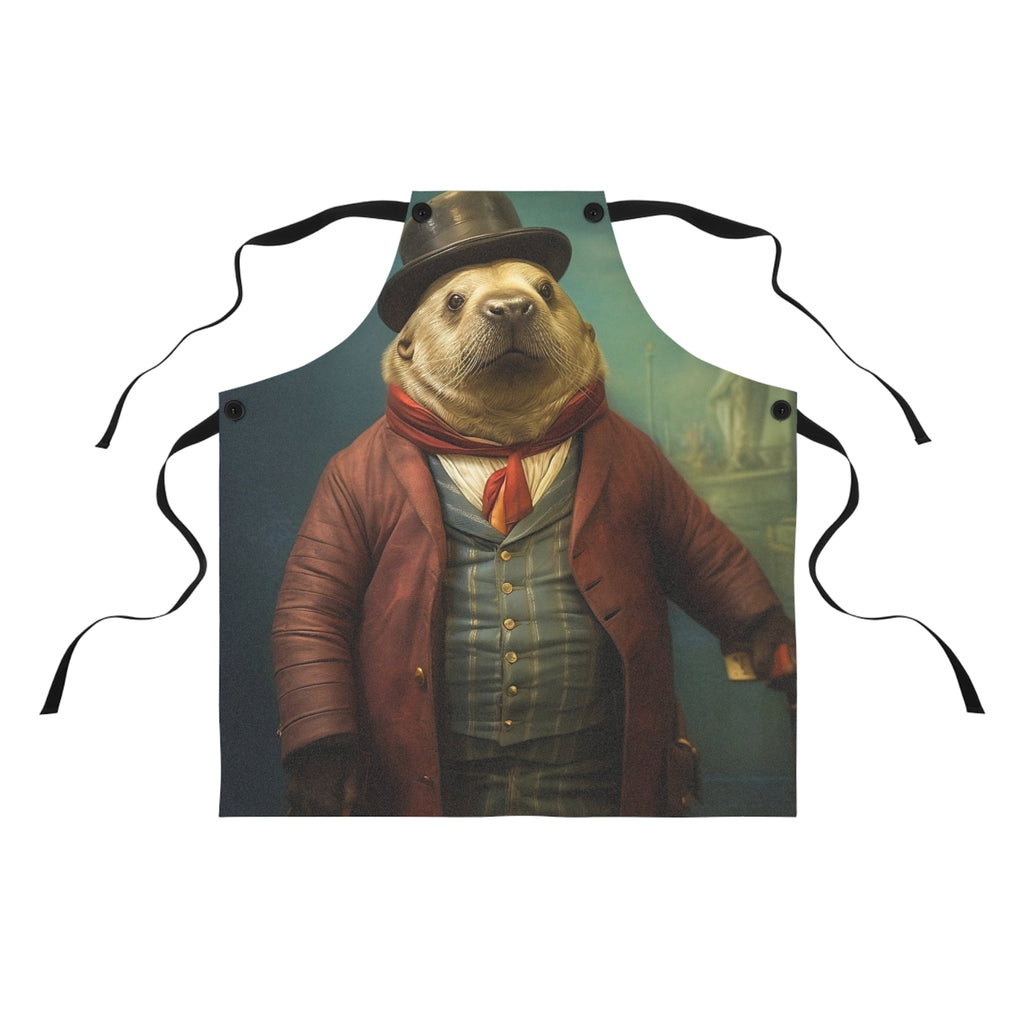 Victorian Sea Lion Apron – Adjustable Kitchen Apron, Great Gift for Mom