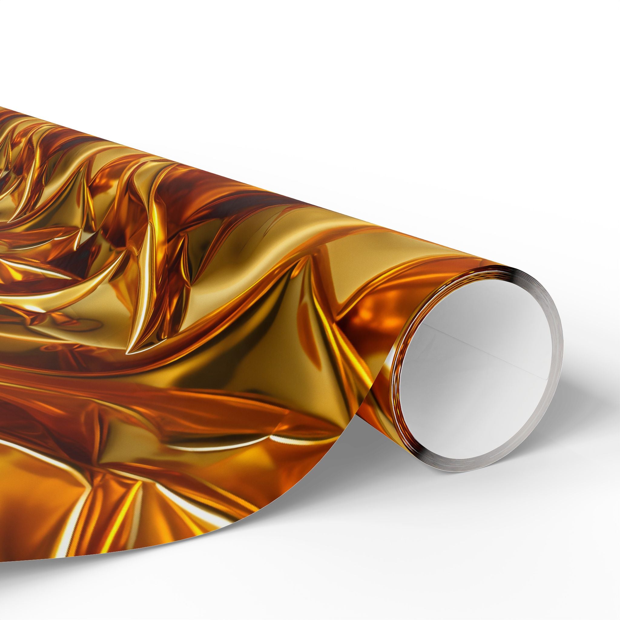 Beautiful Gold Crinkled Wrapping Paper Rolls