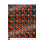 Mosaic Santa Claus and Sleigh Vintage Christmas Wrapping Paper – Classic Holiday Gift Wrap Rolls