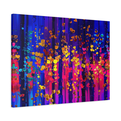 Vibrant Abstract Canvas Art, Stretched Wall Decor, Modern Home Artwork, Colorful Contemporary Print, Perfect Gift for Art Lovers
