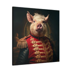 Victorian Pig Soldier "General Sow" Gallery Wrap Canvas
