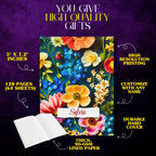 Personalized Name Colorful Wildflowers Journal – Custom Floral Notebook Gift