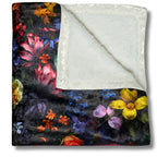 Crushed Velvet Blanket | Dark and Moody Floral