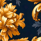 Baroque Floral Pattern Wrapping Paper Rolls