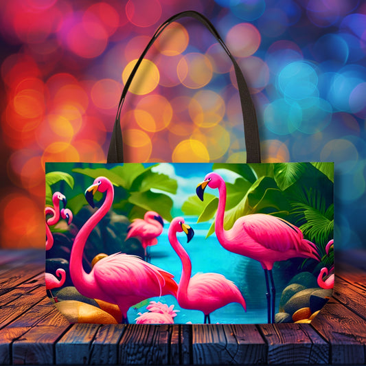 Flamingo Paradise Deluxe Tote Bag – Vibrant, Fun, and Perfect for Flamingo Lovers!