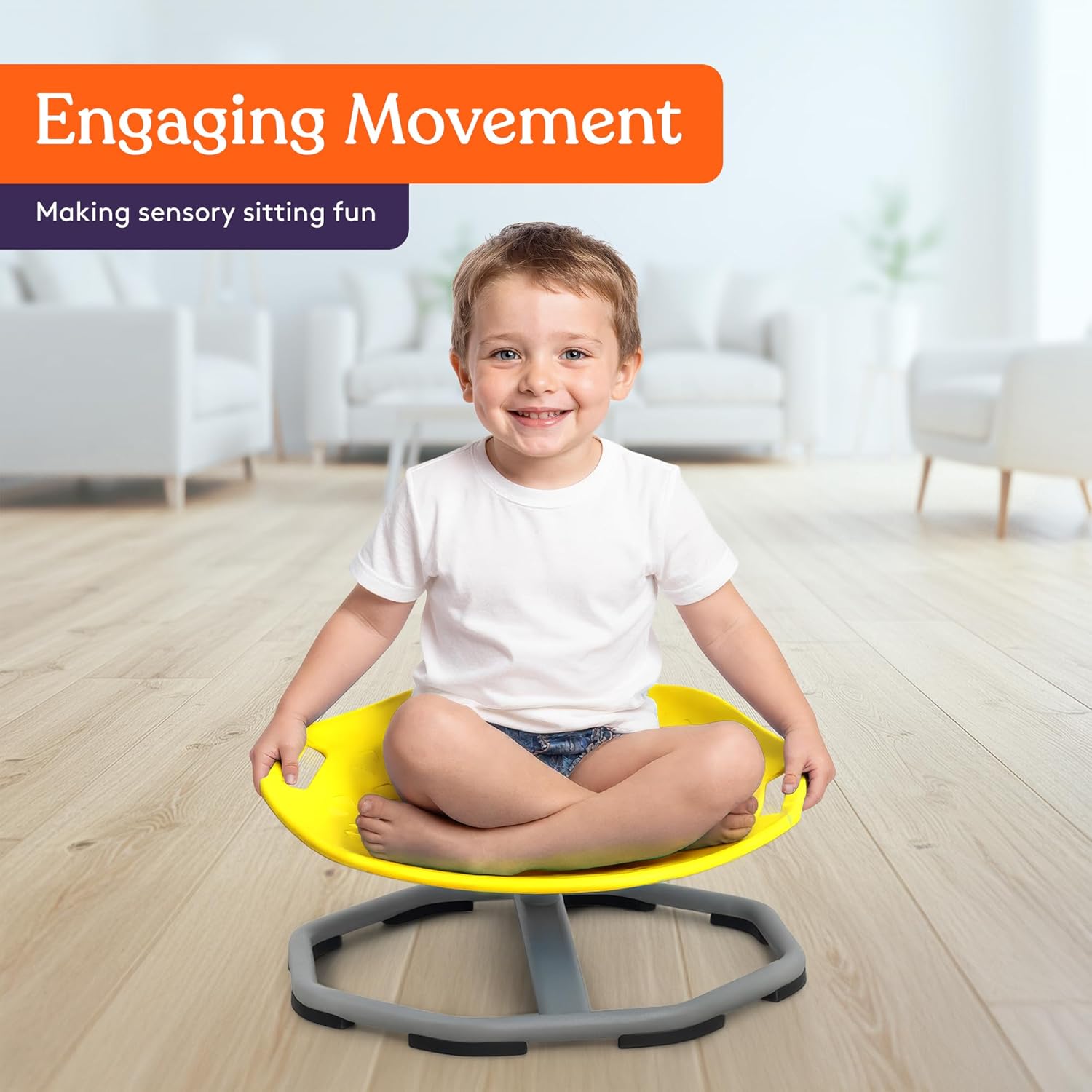 Special Supplies Sensory Spin Chair for Kids - Comfortable - Versatile Floor Chair for Playroom, Bedroom, or Nursery