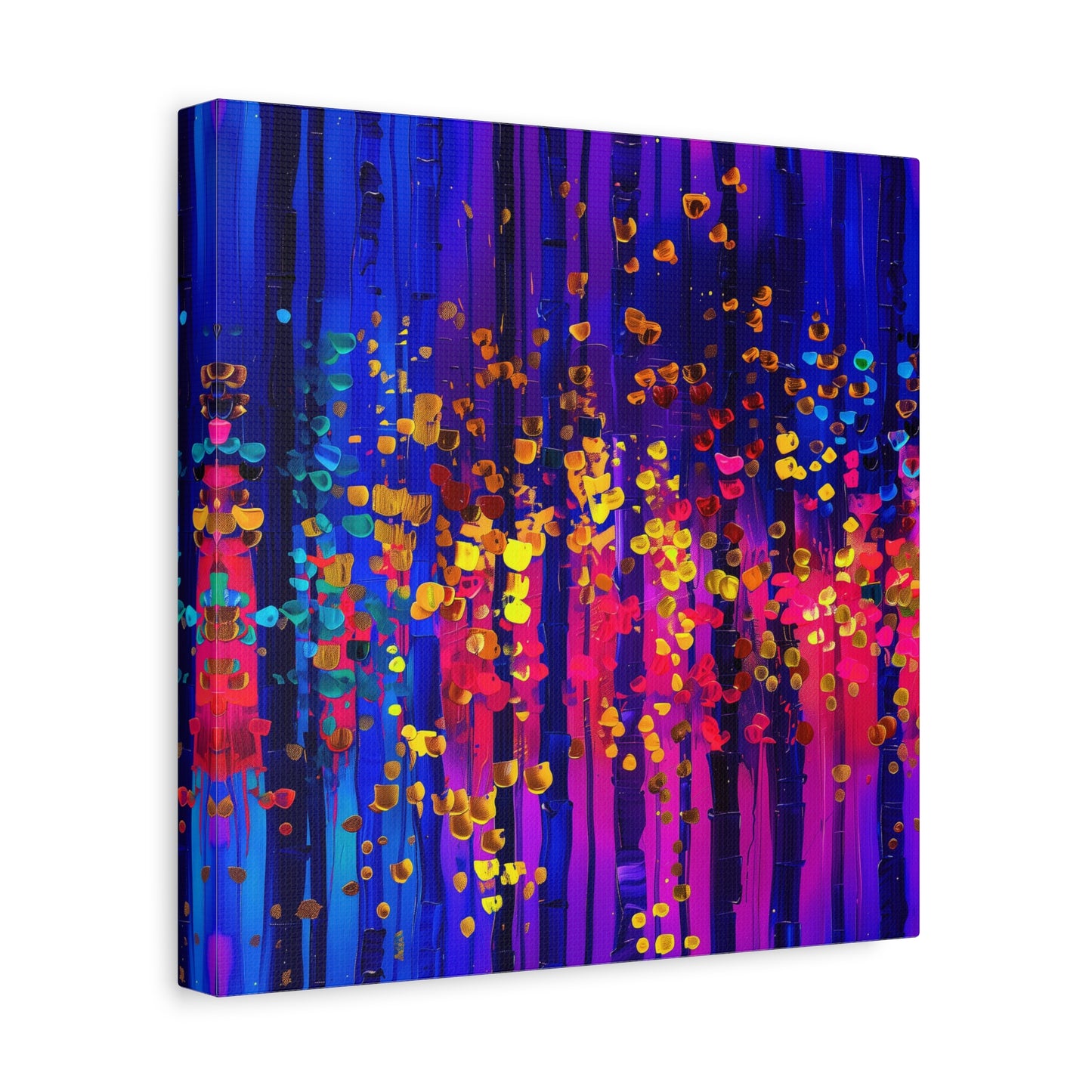 Vibrant Abstract Canvas Art, Stretched Wall Decor, Modern Home Artwork, Colorful Contemporary Print, Perfect Gift for Art Lovers