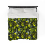 Velveteen Plush Blanket | Moss Covered Rocks | Nature Blanket from The Curated Goose