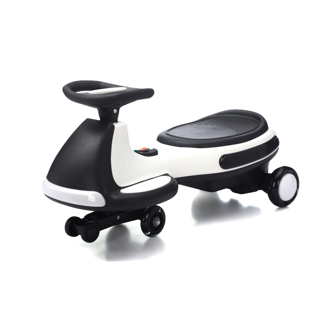 Kids Electric Ride On Car 12V  Electric Wiggle Car , LED Lights , Music,Anti-Rollover for Boys and Girls Ages 3+ Indoor/Outdoor