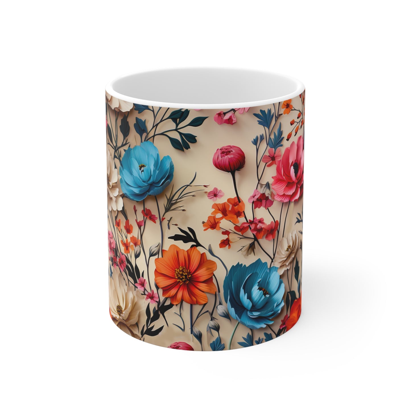 Vintage Floral Coffee Mug | Cottagecore & Boho Chic Mugs (11 oz.) from The Curated Goose
