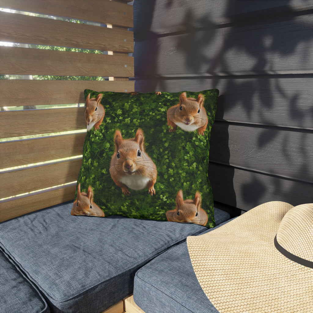 Outdoor Pillow | Squirrel Pillow | Funny Animal Throw Pillow from The Curated Goose