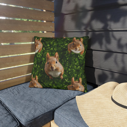 Outdoor Pillow | Squirrel Pillow | Funny Animal Throw Pillow from The Curated Goose