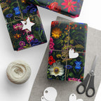 Dark Floral Wrapping Paper: Chic Gift Wrap, Fine Art Paper