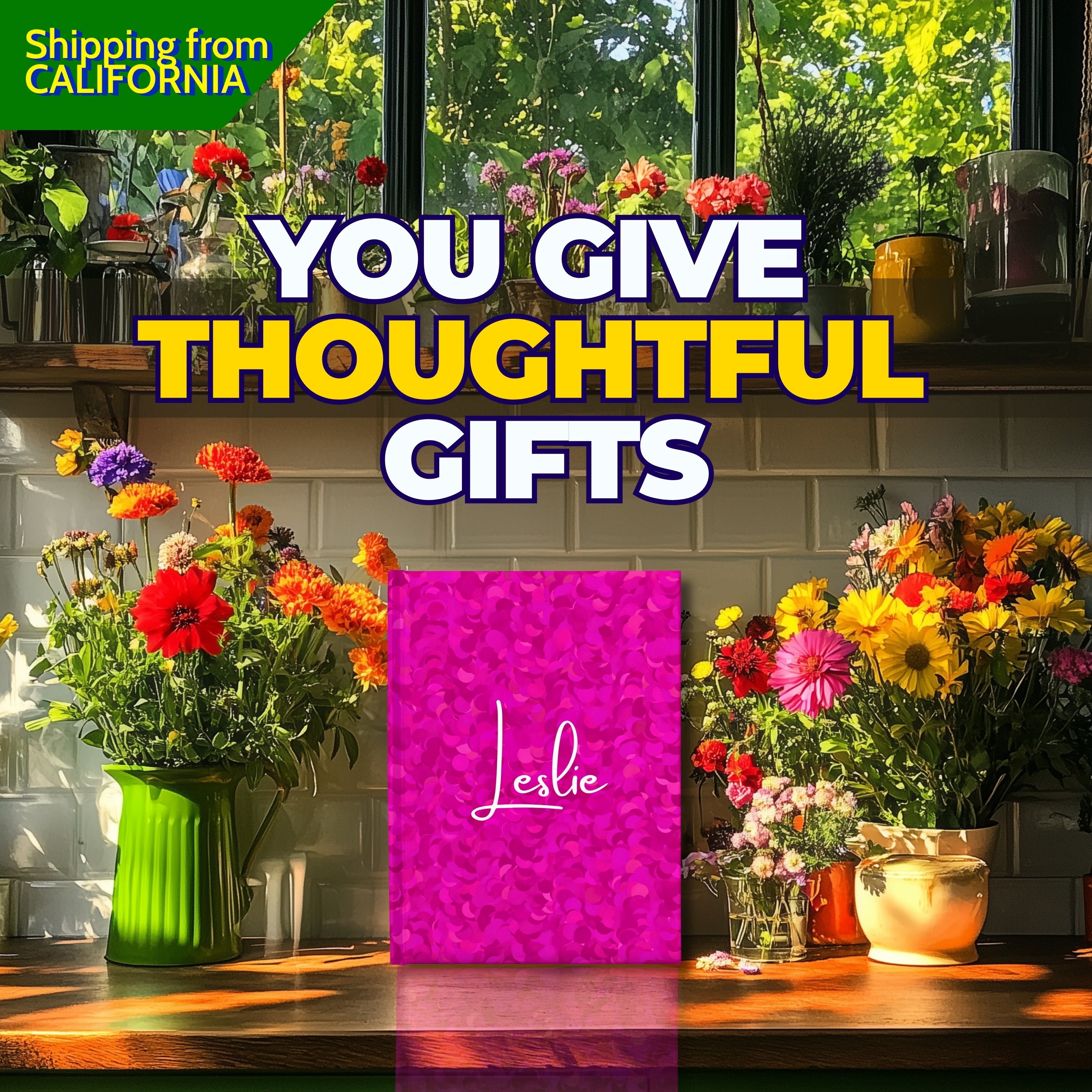 Minimalist Custom Name Hardcover Journal – Luxurious Hot Pink Diary