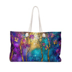 Abstract Tree Blossom Weekender Bag: Faux 3D Art Travel Tote