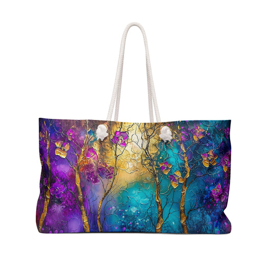 Abstract Tree Blossom Deluxe Tote Bag | Stunning Colors, Faux 3D Design that Pops!