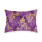 Durable Outdoor Pillow | Gold and Lavender Baroque Floral from The Curated Goose