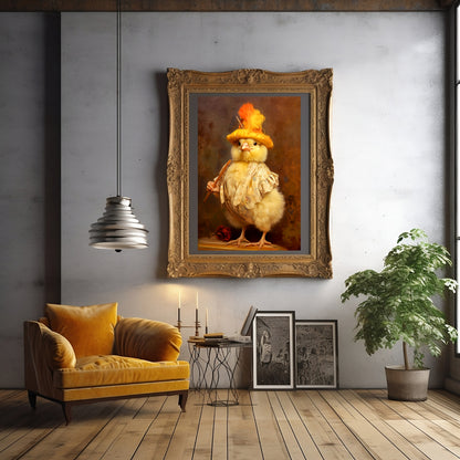 Victorian Baby Chicken Art Print | Giclee Wall Art Decor | Limited Edition