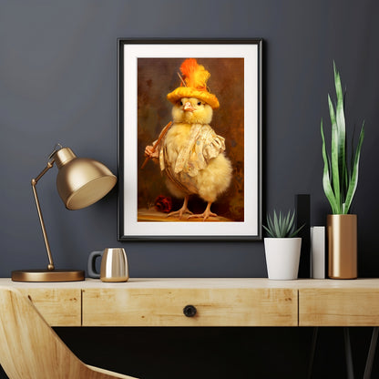 Victorian Baby Chicken Art Print | Giclee Wall Art Decor | Limited Edition