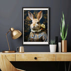 Victorian Bunny Portrait | Renaissance Animals Art Print | Rabbit with Ruffles from The Curated Goose