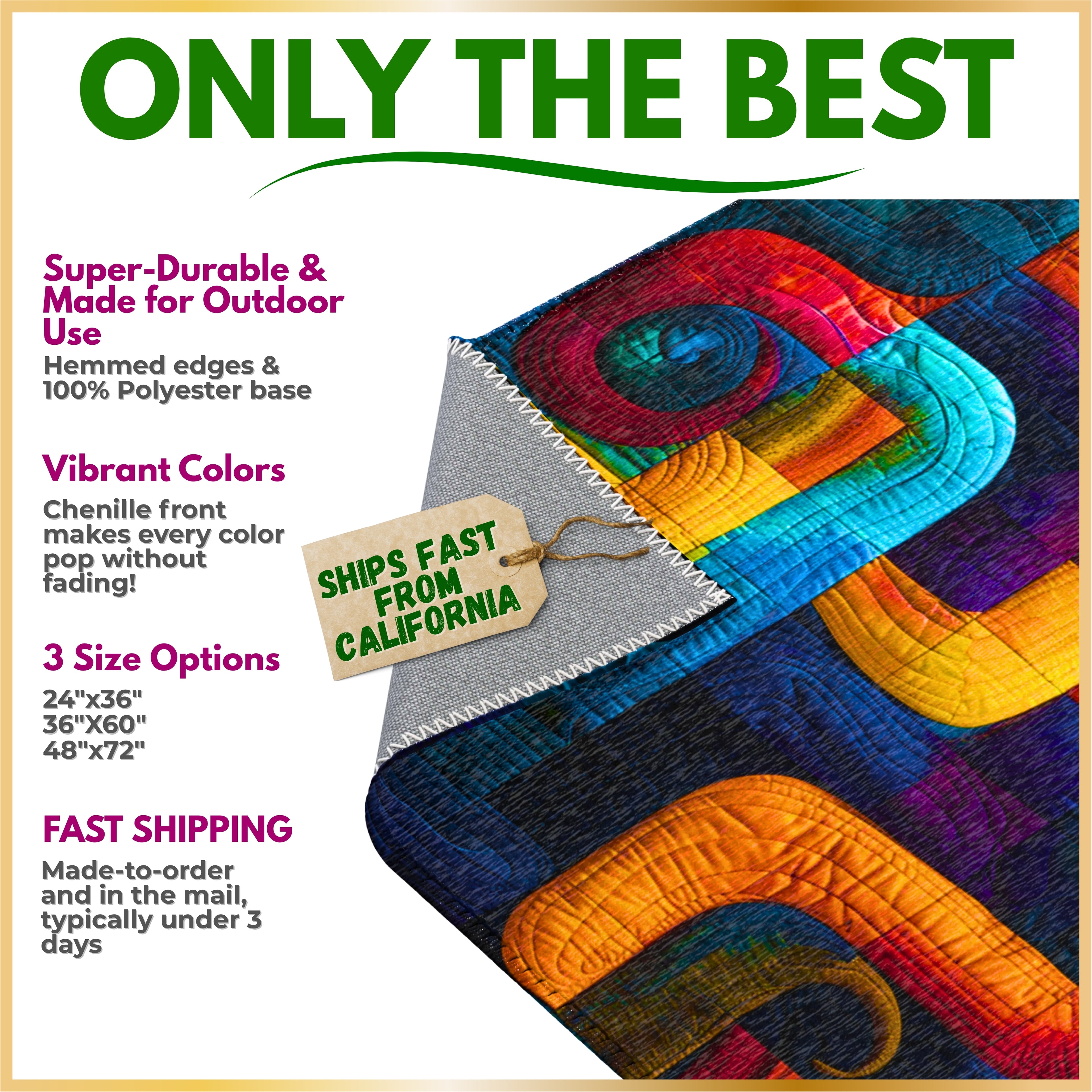Colorful Playroom Rug – Modern Kids Rug – Washable, Safe & Fun Design