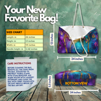 Abstract Tree Blossom Weekender Bag: Faux 3D Art Travel Tote