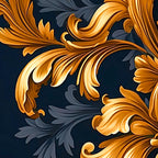 Baroque Floral Pattern Wrapping Paper Rolls