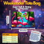 Flamingo Paradise Weekender Bag: Tropical Travel Tote (24" x 13")
